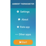 Начальное меню приложения Профессиональный термометр