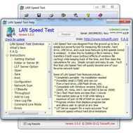 справочная система LAN Speed Test