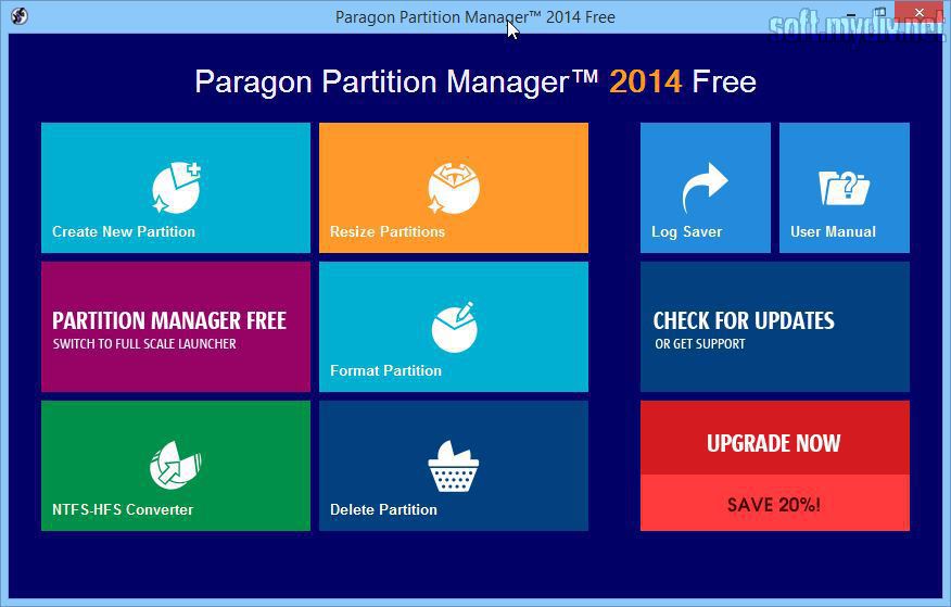 Paragon partition manager 2014 