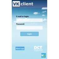 Главный экран авторизации в VKClient для Java