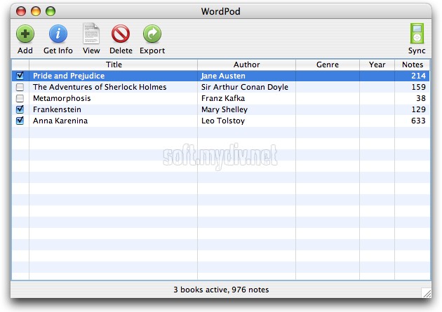 Скриншоты программы WordPod.
