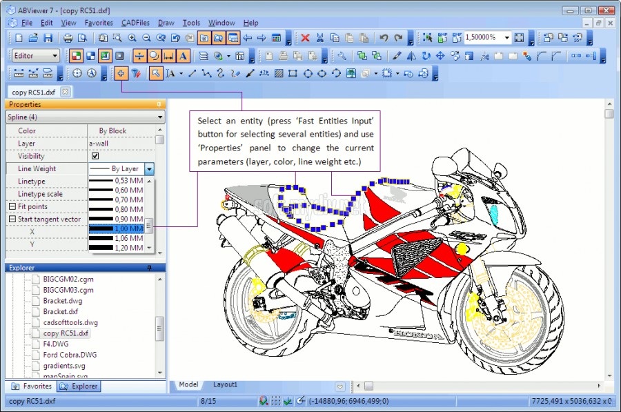 ... о программе 2D/3D CAD Viewer: DXF DWG PLT CGM SVG