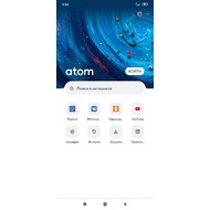 Стартовая страница браузера Atom