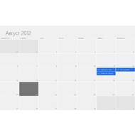 Скриншот Windows 8 Release Preview - приложение календарь