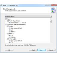 Выбор кодеков K-Lite Codec Pack Standart 9.5.0