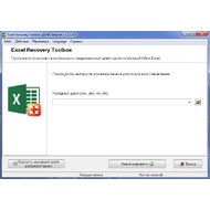Основное функциональное окно Excel Recovery Toolbox 2.1.4.0