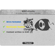 Завершение записи загрузочной флешки в WiNToBootic 2.2.1