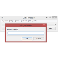 Меню выбора порта для установки соединения между компьютером и устройством в Cydia Impactor
