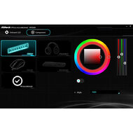 Экран выбора цвета подсветки комплектующих в Asrock Polychrome RGB
