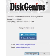 Информационный экран программы DiskGenius